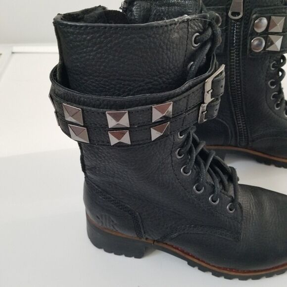 KLR Blake Black Leather Studded Moto Boot size 6 - Picture 11 of 11